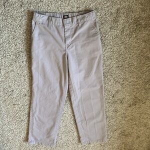 Dickies Pants Boys Size 14 28x29 Gray Adjustable Waist